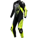 Dainese Audax D-Zip, Lederkombi 1tlg. perforiert - Schwarz/Neon-Gelb/Weiß - 60