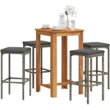 vidaXL Gartenbar-Set 5-tlg. Grau