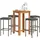 vidaXL Gartenbar-Set 5-tlg. Grau