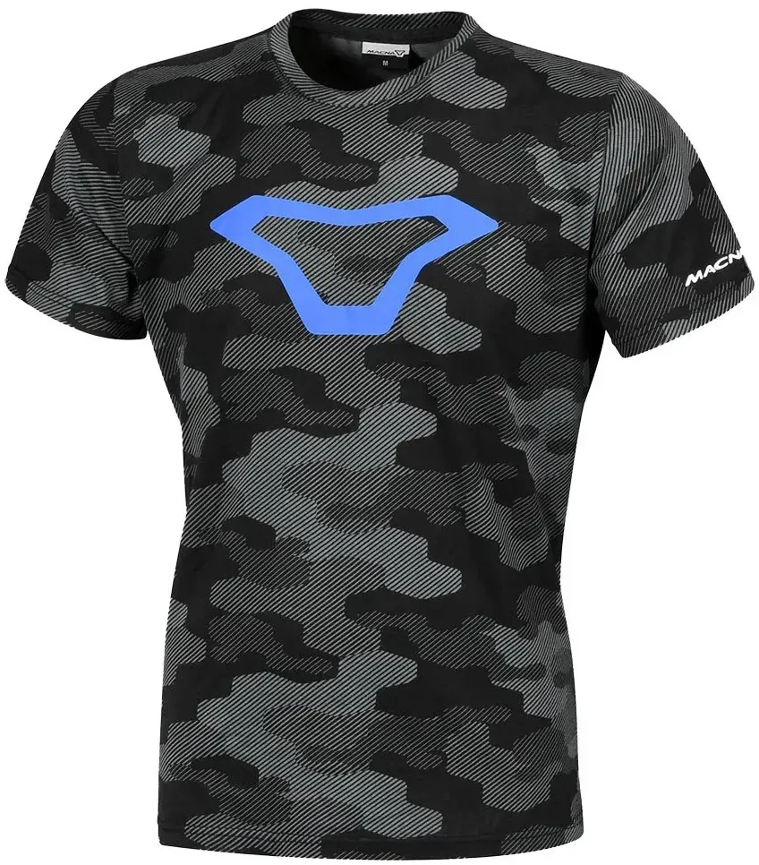 Macna Dazzle Wing 2.0 Kurzarm-t-shirt - Black / Grey / Blue - 3XL