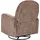 Beliani Schaukel-Fernsehsessel FEBE Stoff 77 x 102 x 90 cm Braun drehbar
