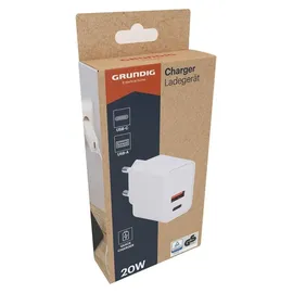 Grundig USB-Ladegerät 20 W USB-C, USB-A 3.0 – Weiß