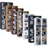 VCM Holz CD DVD Stand Regal CD Regal mit Platz für 204 CDs oder 72 DVDs oder 40-Videos Maße: H. 92 x B. 42 x T. 20 cm Elegantes CD/DVD Regal Blu ray Regal - Milano