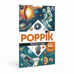 POPPIK Sticker-Poster: Astronomie – interaktives Lernposter mit Aufklebern (68 × 100 cm)