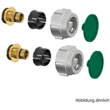 Flamco Simplex Heizkörper Anschluss-Set A3 17x2,5mm x G 3/4" Innengewinde Eurokonus Messing vernickelt,