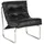 KADIMA DESIGN Clubsessel, Schwarz Textil, Kufe, 60x76x71 cm, Wohnzimmer, Sessel, Polstersessel