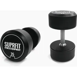 Suprfit CPU Dumbbell Rundhantel (Paar) SCHWARZ|WEISS 2x15kg