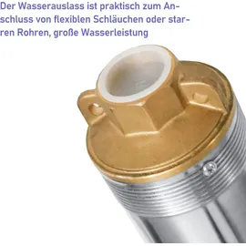 Jiubiaz Tiefbrunnenpumpe 0,37 kW mit 20 m Verbindungskabel