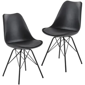 KADIMA DESIGN Skandinavische Esszimmerstühle, 2er Set, Samt oder Kunststoff, verschiedene Farben