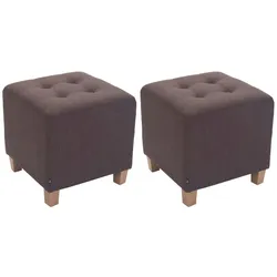 CLP 2er Set Sitzhocker Pharao braun