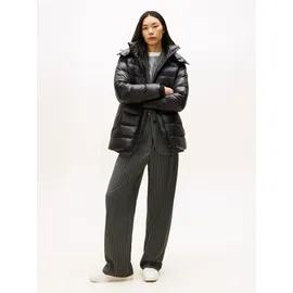 Tommy Hilfiger Gloss DOWN WAIST mit Stehkragen, schwarz, (Black), S - S