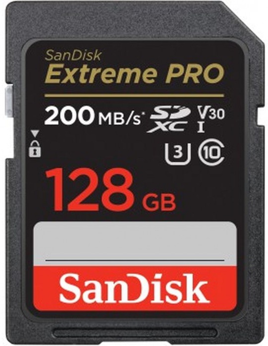 SANDISK SDXC-Card 128GB Extreme Pro V30 UHS-1 (200MB/s) (Class 10)