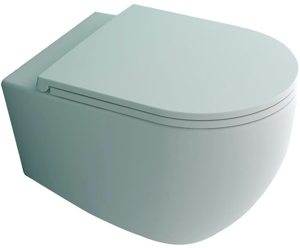 Alpenberger Toilette Spülrandlos - WC modern- WC Nanobeschichtung mit WC-Sitz Soft Close- Lotuseffekt- WC mit WC-Sitz