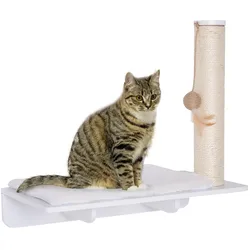 PawHut Kratzbaum MDF, Hanfseil, Schaumstoff, Plüsch