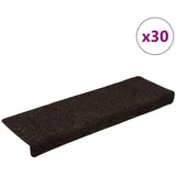 vidaXL Stufenmatten Selbstklebend 30 Stk. Braun 65x21x4 cm