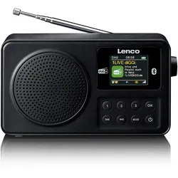 Lenco PDR-033BK - Tragbares DAB+/FM-Radio mit Bluetooth® und wiederaufladbarem Akku - Schwarz