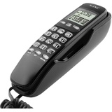 Eboxer -Wand Telefon eingehende Anrufer ID LCD Display Festnetz-Telefon mit Anrufbeantworter für Home Office Hotel(schwarz)