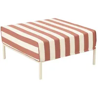 Oviala Gestreifter Pouf modulare Gartenmöbel orange