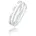 Ring 925 Sterling Silber Geo Ring Set Twisted in Silber Gr 54