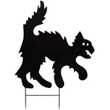 Europalms Silhouette Metall Katze 67 cm schwarz