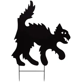 Europalms Silhouette Metall Katze 67 cm schwarz