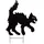Europalms Silhouette Metall Katze 67 cm schwarz