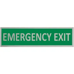 CombiCraft Aluminium Türschild Emergency Exit 165x45mm mit 3M-Tape