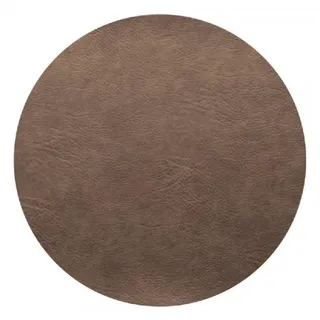 Asa Selection ASA Tischset Vegan Leather Ø 38 cm Polyurethan Braun Nougat