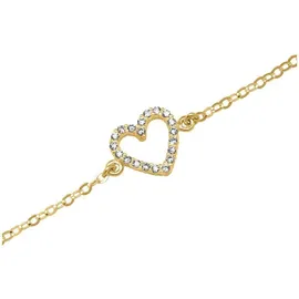 Unique Herz Armband aus 585 Gold Zirkonia GB0013 Gold
