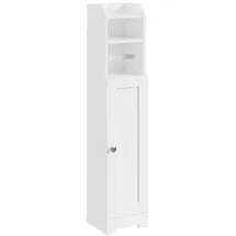 SoBuy SoBuy, Toilettenschrank, Weiß, Holzwerkstoff, 18x95x20 cm,