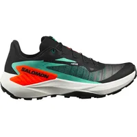 Salomon Genesis Black/Electric Green/Cherry Tomato UK 10,5 - - Herren Laufschuhe