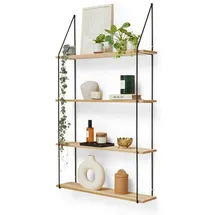 Lifa Living Hängeregal 60 x 17 x 114,5 cm Schwarz