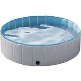 Hundepool Swimmingpool 100/120/140/160 x 30 cm, Hund Planschbecken Schwimmbecken Faltbarer Pool Badewanne Wasserbecken Klappbares