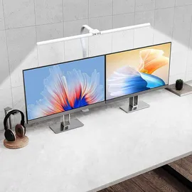 General Office Klemmbare LED-Doppelkopf-Schreibtischlampe Weiß