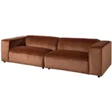 MASSIVMOEBEL24.DE Couch Cord 3-Sitzer Rot
