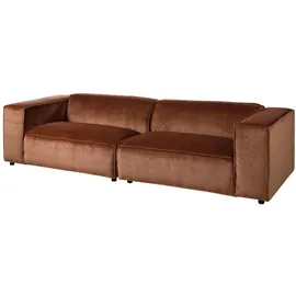 MASSIVMOEBEL24.DE Couch Cord 3-Sitzer Rot