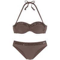 bruno banani Bügel-Bandeau-Bikini Damen coffee Gr.34 Cup C