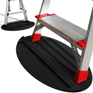 Kesywale Anti-Rutsch-Leiter-Stop-Matte, 68,6 x 39,9 cm, rutschfestes Gummi-Stabilisator-Pad, rutschfeste Leitern, Hilfsstopper, Bodenschutz, Trittleiter, Teleskop-Zubehör (schwarz)