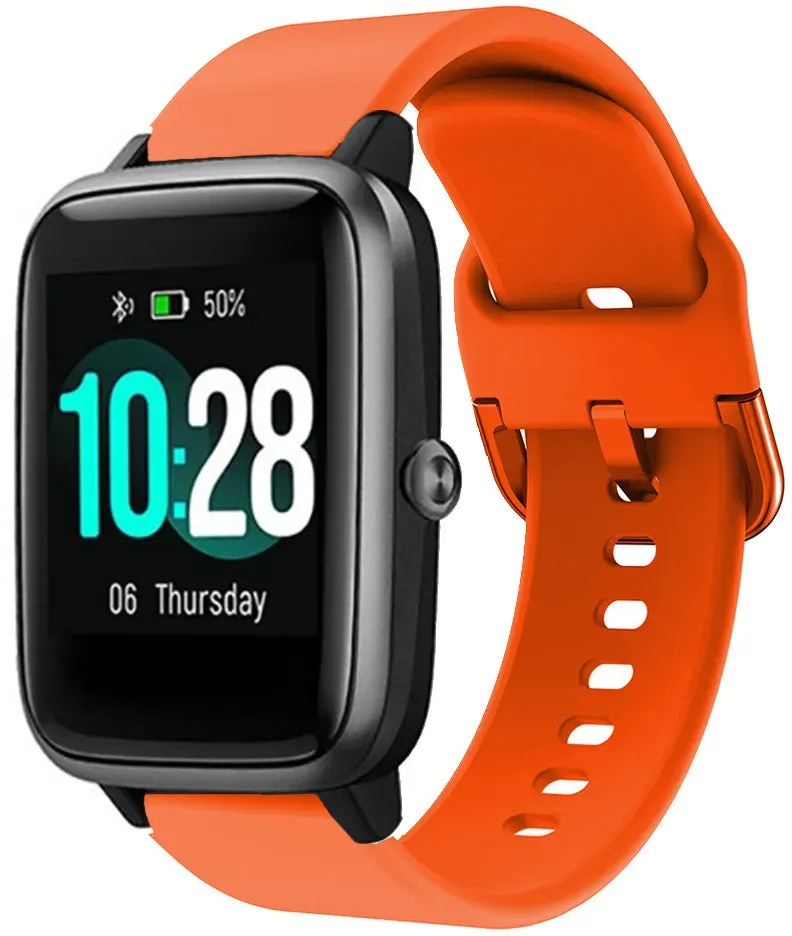 Strap-it ID205L Armband Silikon für ID205L - Orange - Schnallenverschluss