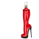 Inge-Glas Manufaktur Inge-Glas Christbaumschmuck 13cm Glas Stiefel, Weihnachtskugeln Stiefelette Weihnachtsbaum