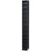 [en.casa] Tynset Standregal 175 x 20 x 20 cm Schwarz