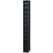 [en.casa] Tynset Standregal 175 x 20 x 20 cm Schwarz