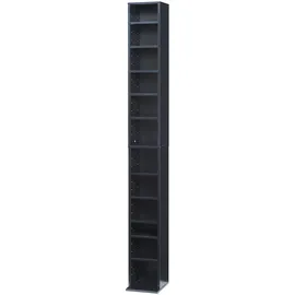 [en.casa] Tynset Standregal 175 x 20 x 20 cm Schwarz