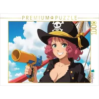 Calvendo Puzzle Anime Girl Piratin 1000 Teile Lege-Größe 64x48cm