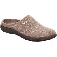 Rohde Damen Pantoffel Filz Hausschuh bestickt herausnehmbare Sohle Bari 6544, Größe:37 EU, Farbe:Beige - 37