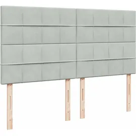 vidaXL Boxspringbett 180 x 200 cm Hellgrau