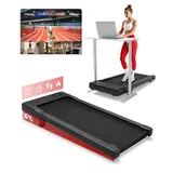 SUPERUN Laufband Walking Pad mit Steigung, 2.5HP Leises Laufband mit LED-Anzeige (1-tlg), APP-Steuerung, 2-in-1 Laufband für Zuhause und Büro schwarz
