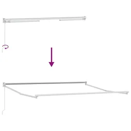 vidaXL Ausziehbare Markise 3,5 x 2,5 m taupe