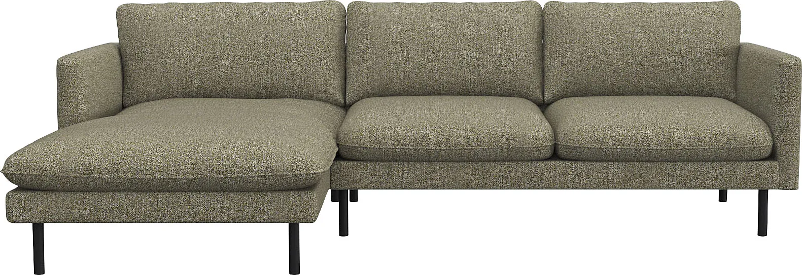 FLEXLUX Ecksofa »Bolzano«, Sitzaufbau mit Kaltschaum & Stahl-Wellen, loose Sitz -& Rückenkissen FLEXLUX Fall Green