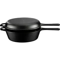 Navaris Dutch Oven 3,4 l Gusseisen Schwarz